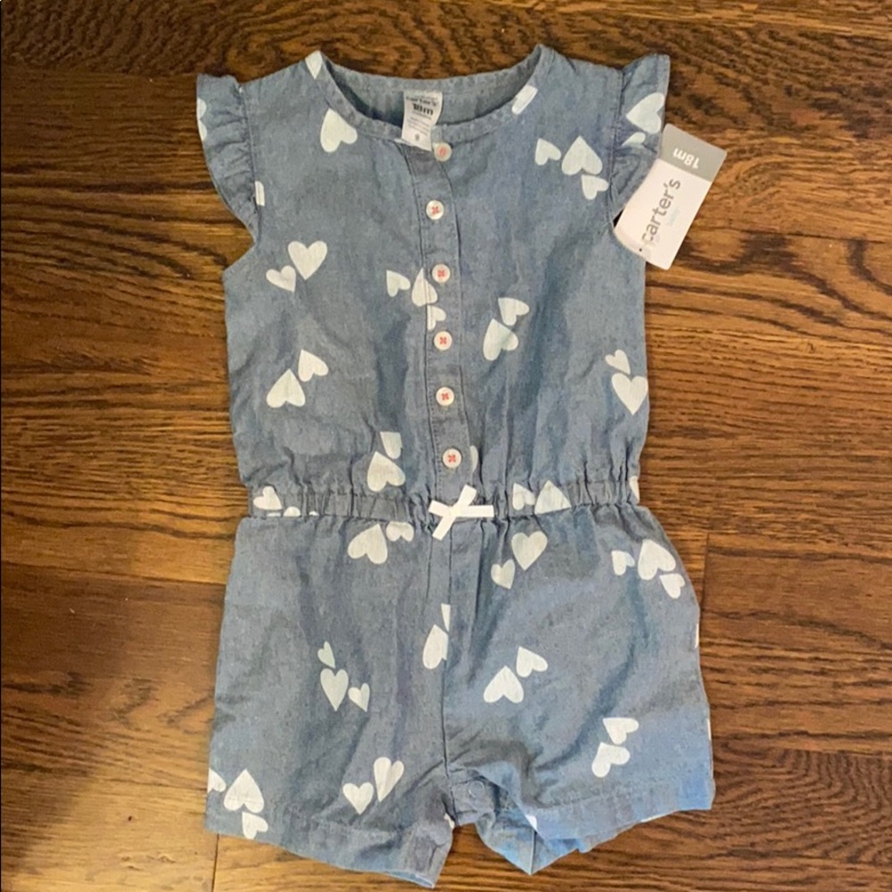 Brand new ! Adorable chambray romper